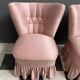 Suite de 2 chaises roses 1960