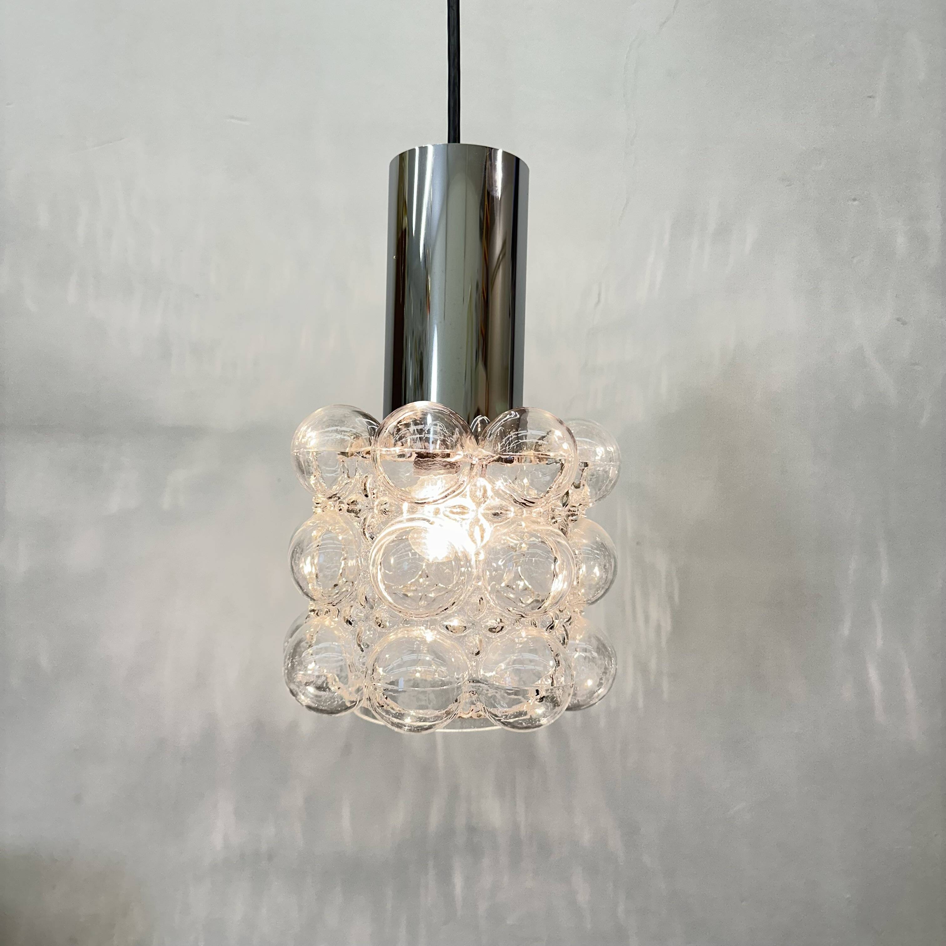 Bubble Glass Pendant by Helena Tynell for Limburg, Germany, 1970s