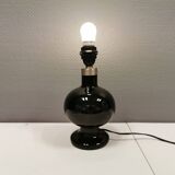 Holmegaard table lamp model "Bridge-opal" - black, designed by Michael bang in 1978