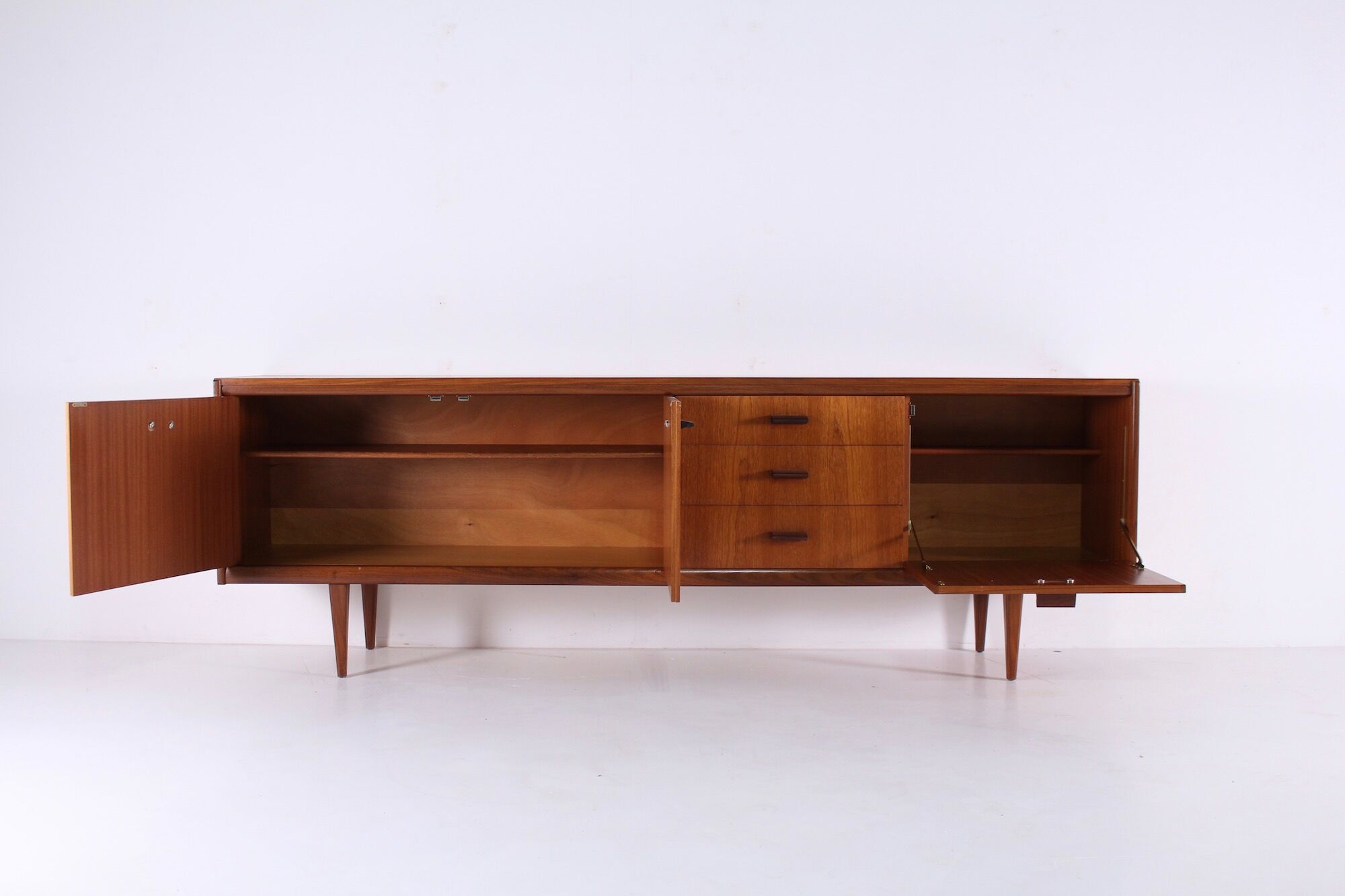 Scandinavian sideboard with solid rosewood handles