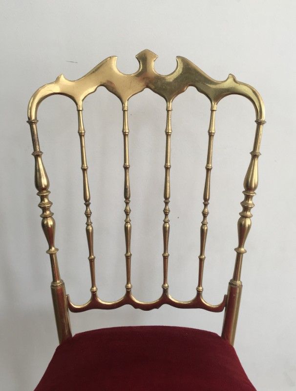 Chiavari chair in brass