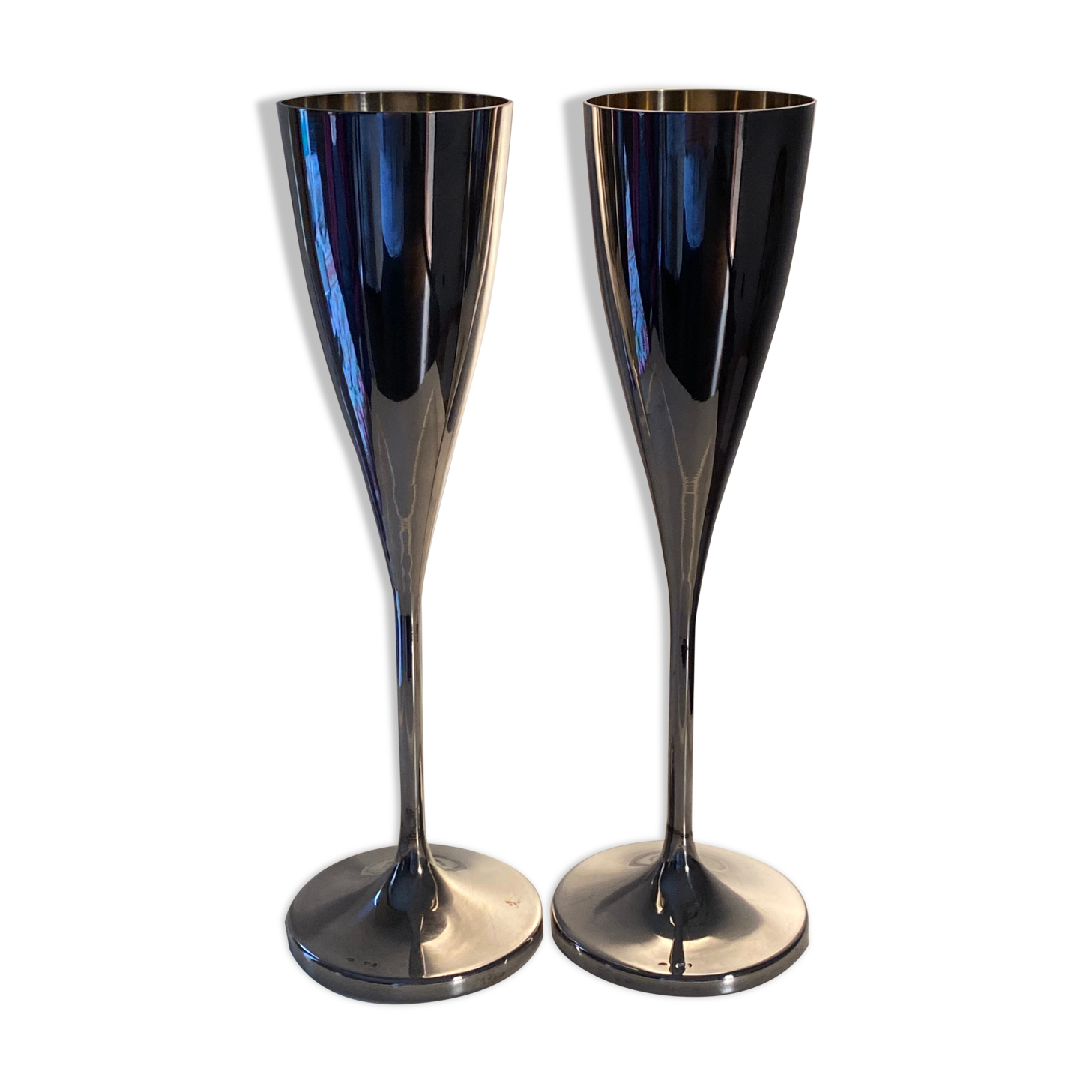 Silver champagne flute