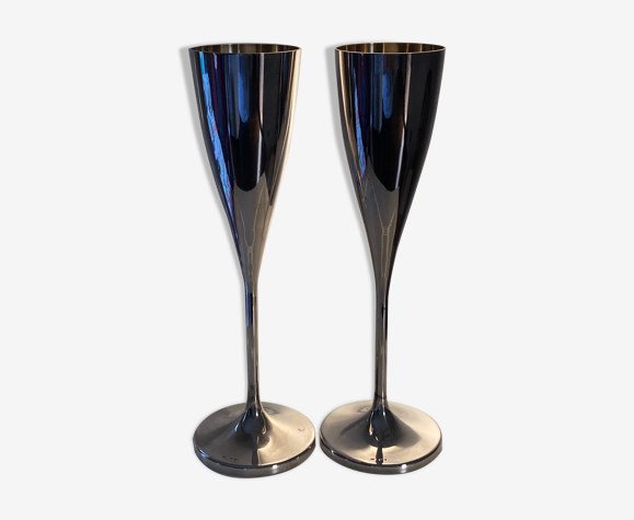 Flûtes à champagne en argent