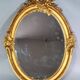 Mirror 55x39 cm rebate 40x30 cm wooden frame fine gold stucco dated 1908 SC414