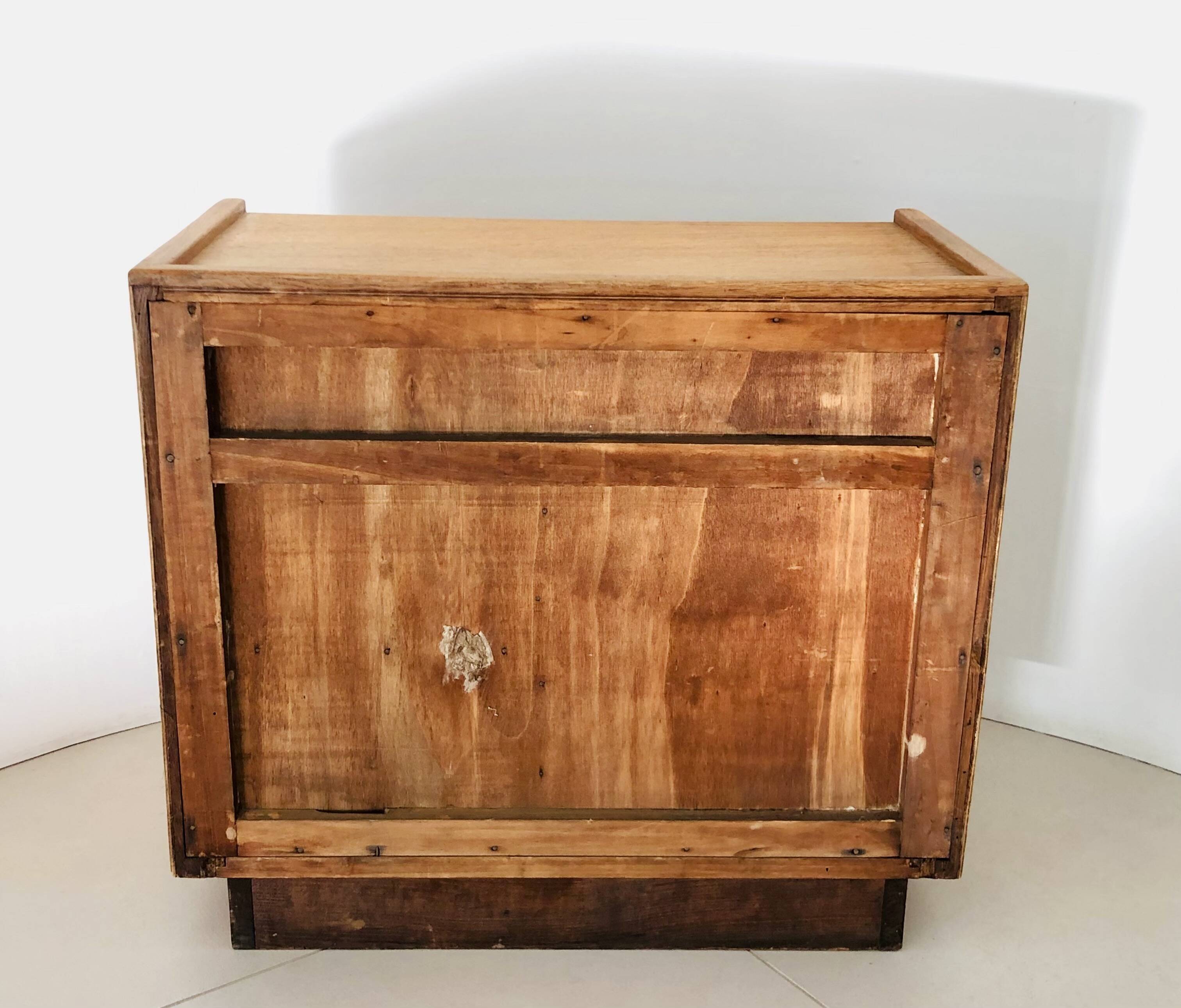 Oak bedside tables (x2); Italy 60s