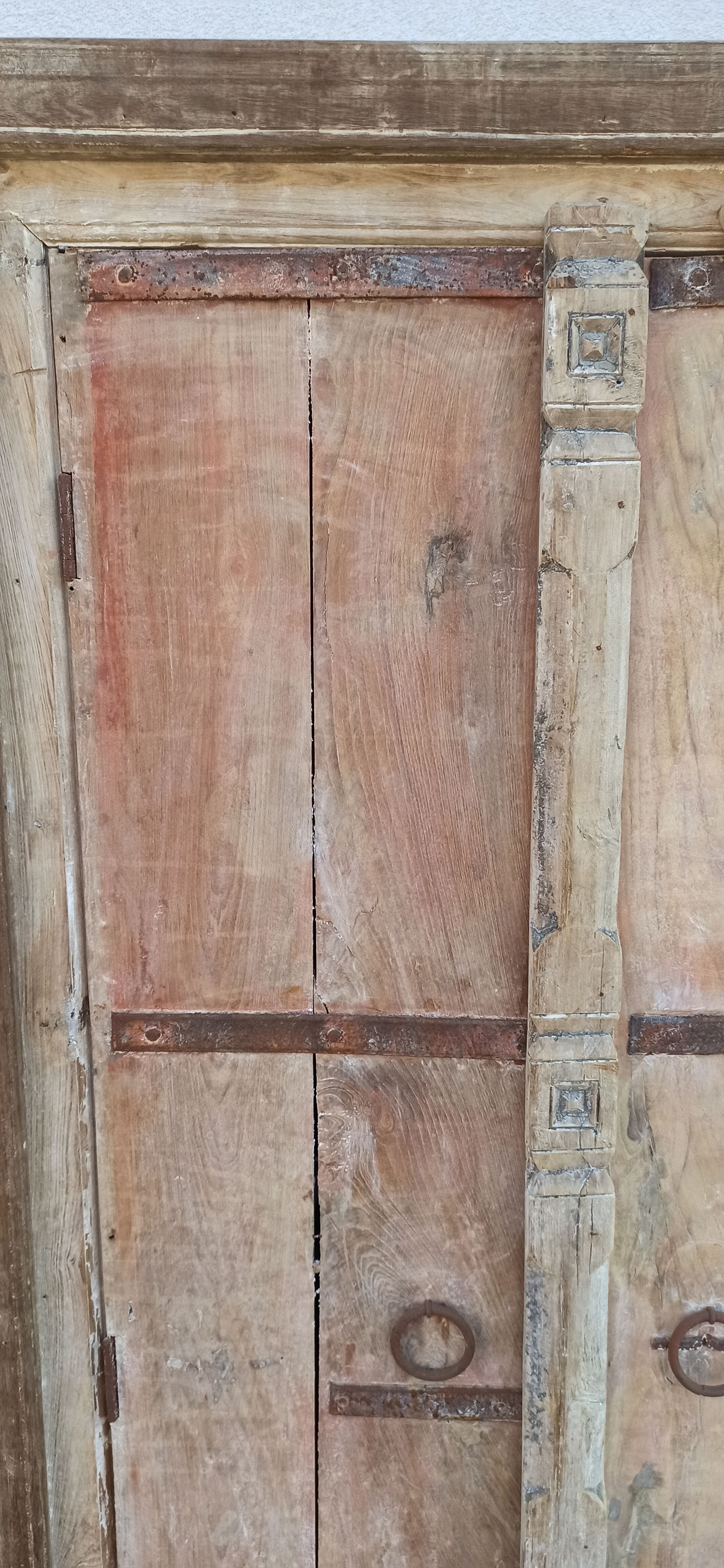 Wooden wardrobe with antique doors