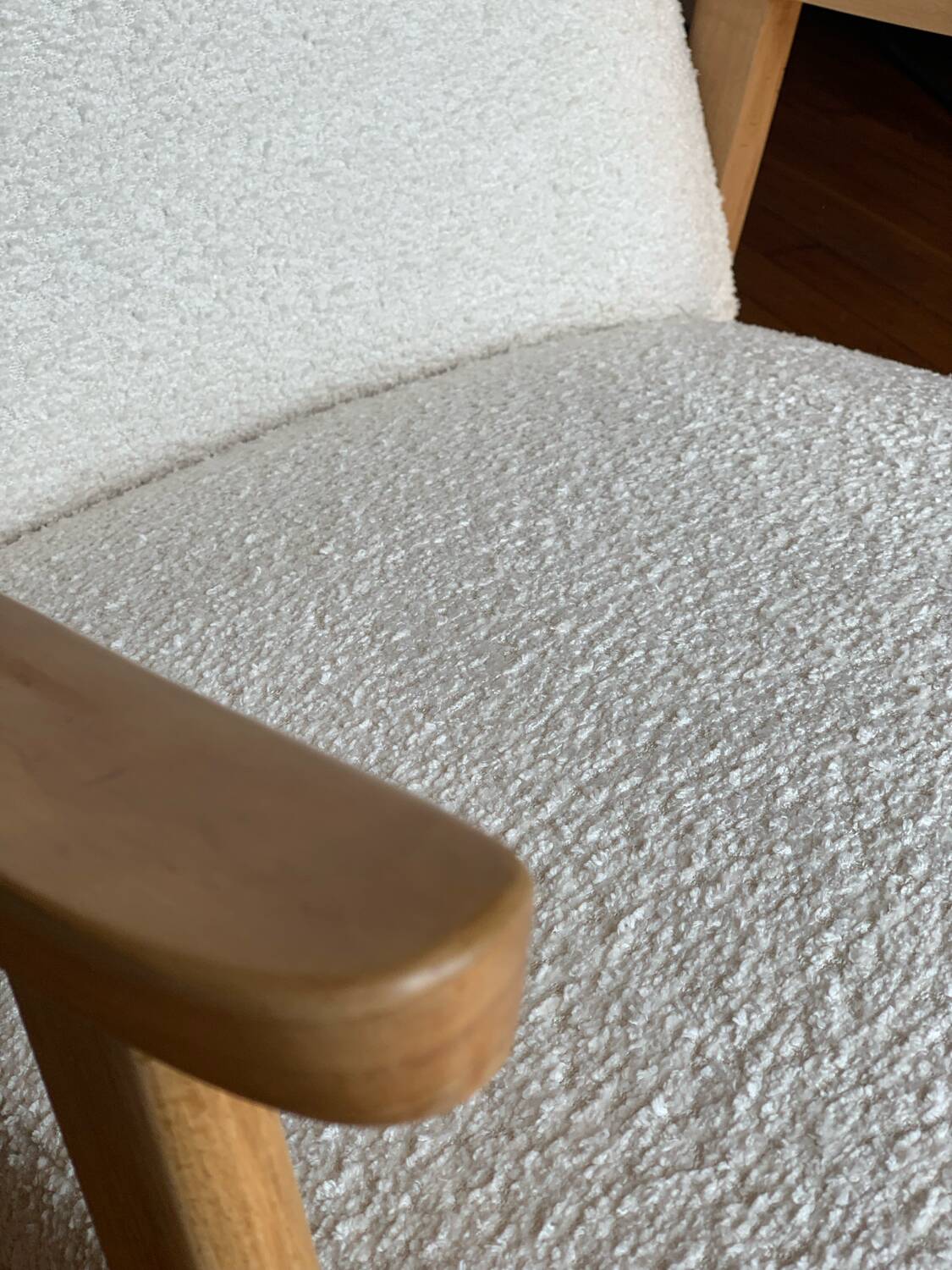 Vintage 70s boucle armchair