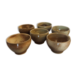 6 stoneware bowls