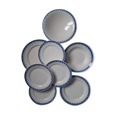 Lot assiettes et plats faïence Badonviller Carthage Rare