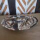Stainless steel oval dish with compartments
