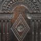 Antique English oak chair / wainscot chair from the 17th century