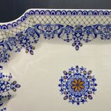Very large Gien earthenware dish, Rouen decor