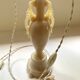 Glass lamp, 2M fabric cable, cotton lampshade