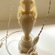 Glass lamp, 2M fabric cable, cotton lampshade