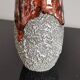 Vase zoomorphe en céramique fat lava orange/marron flambé style Vallauris