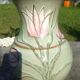 Vase à décor de fleurs 1960 Scheurich