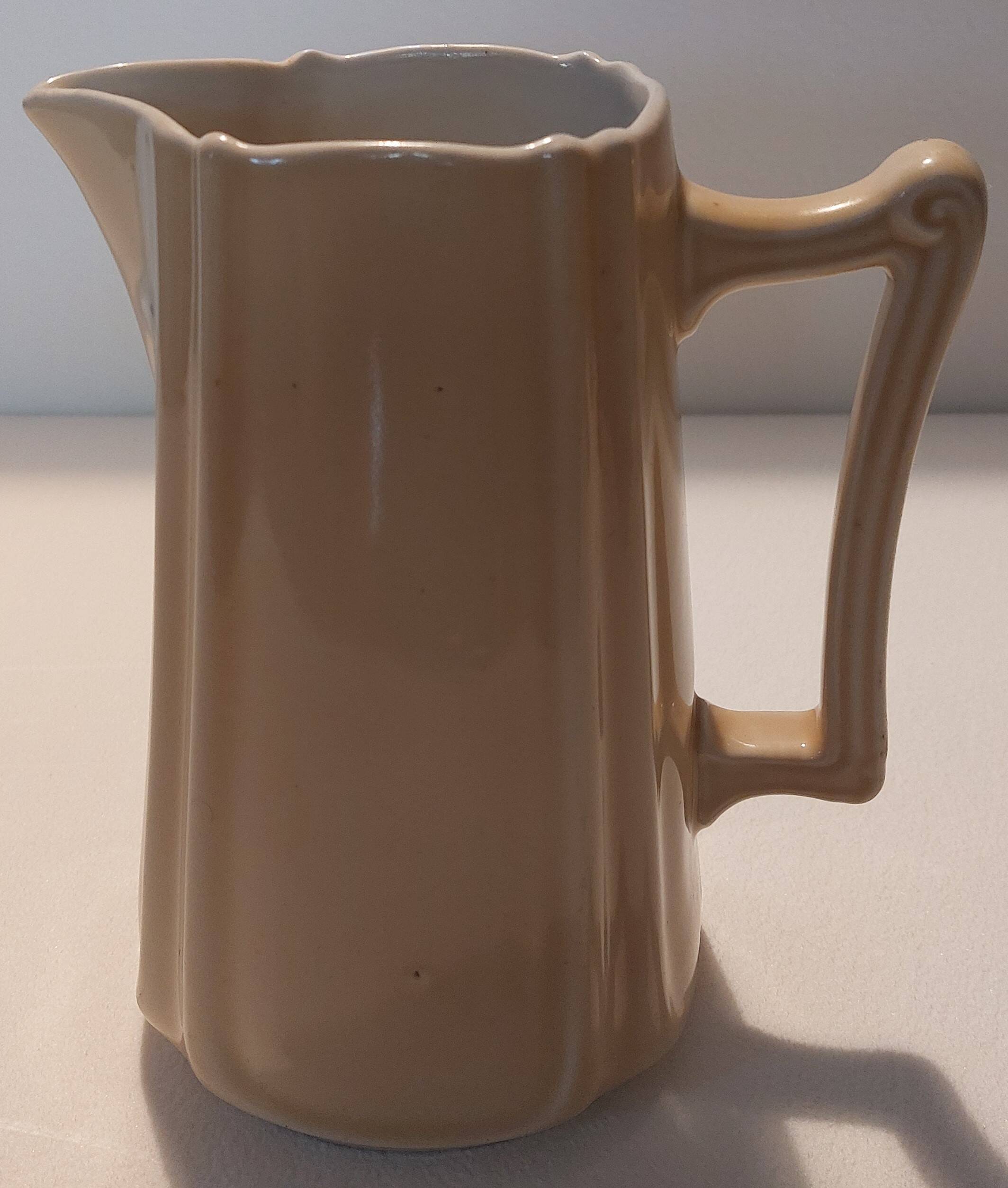Beige art nouveau pitcher 19 century