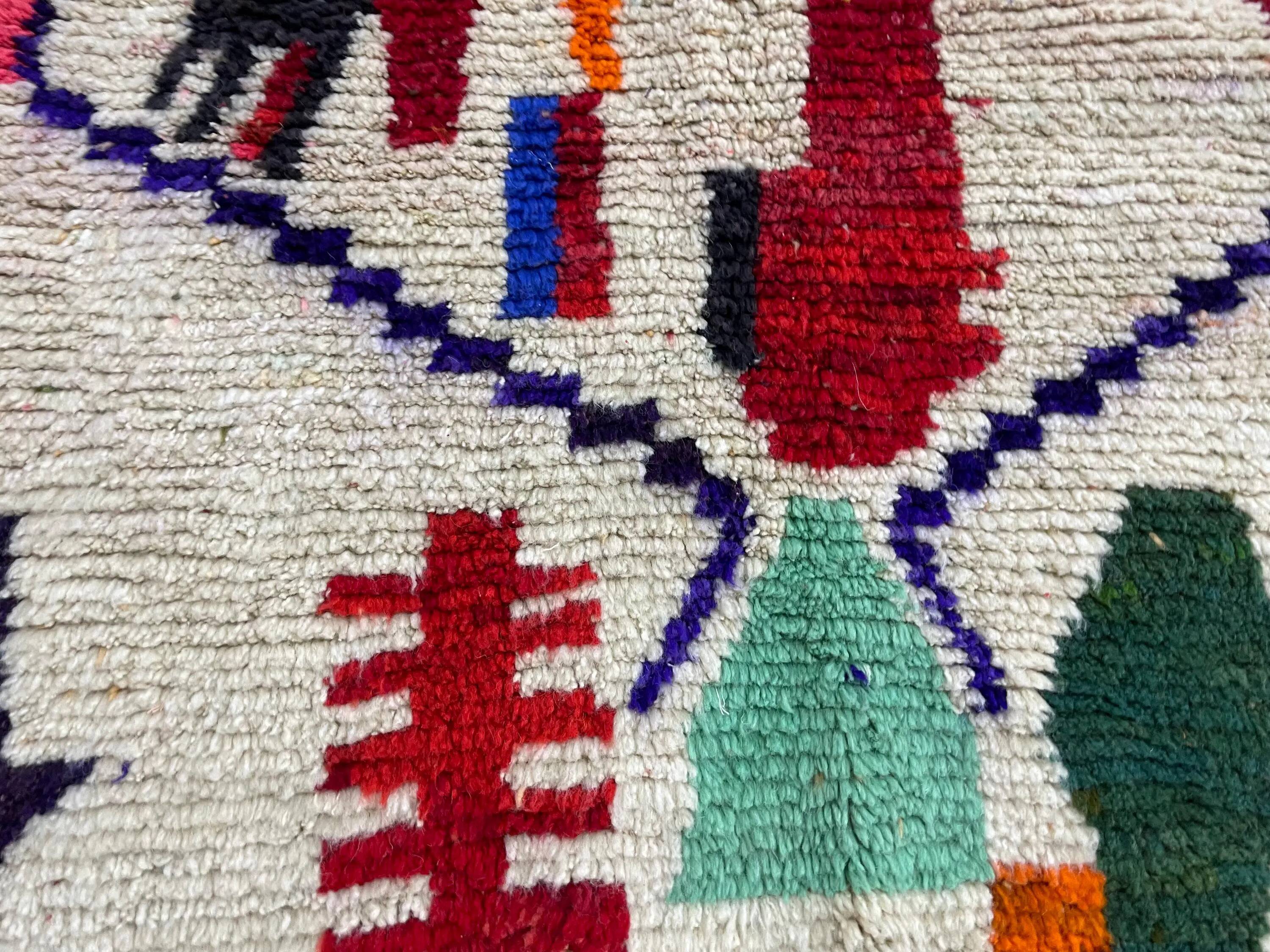 Handmade pure wool Moroccan rug 3x2 m