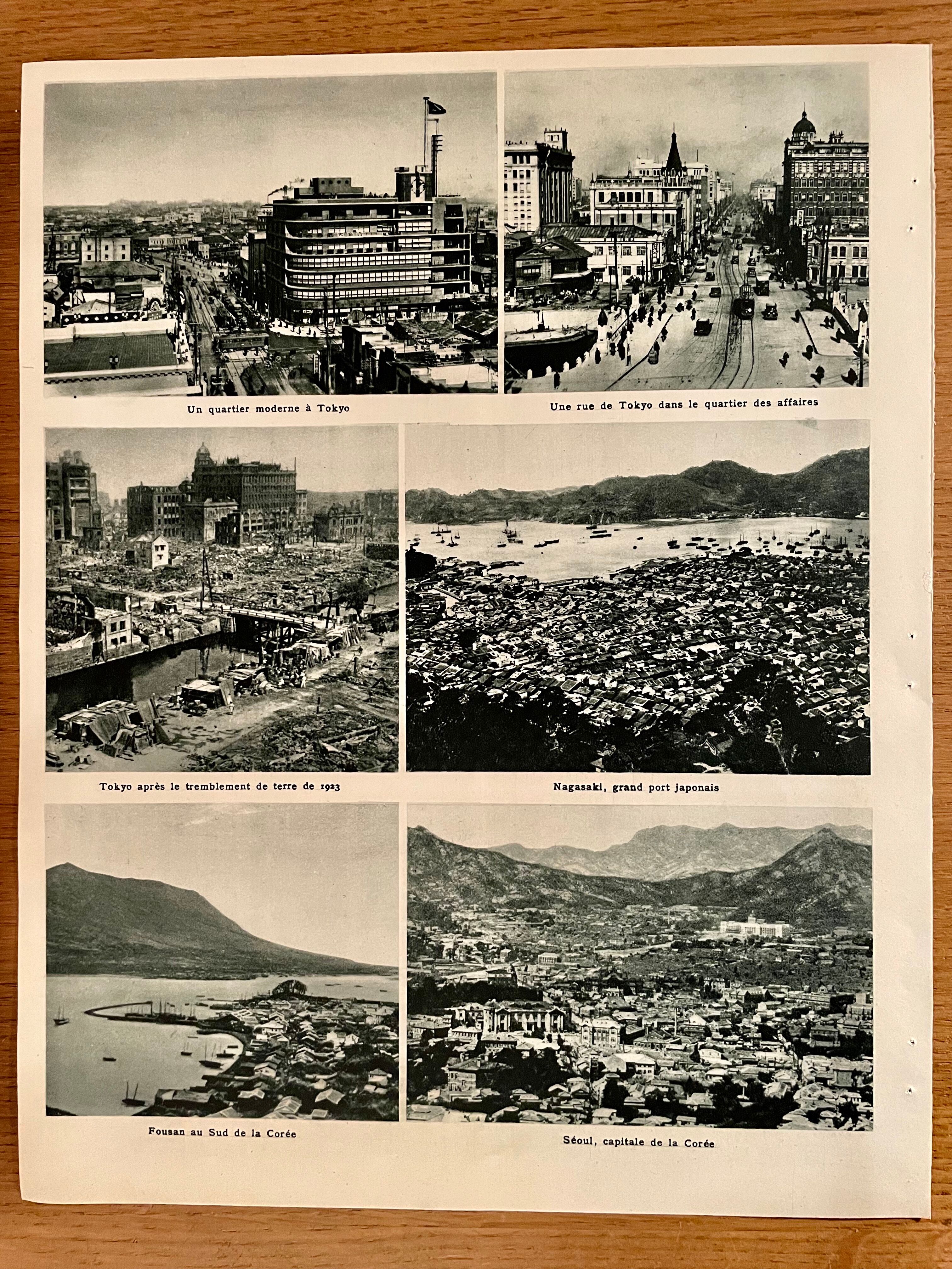 Old map of Korea, Japan and Manchuria from 1945