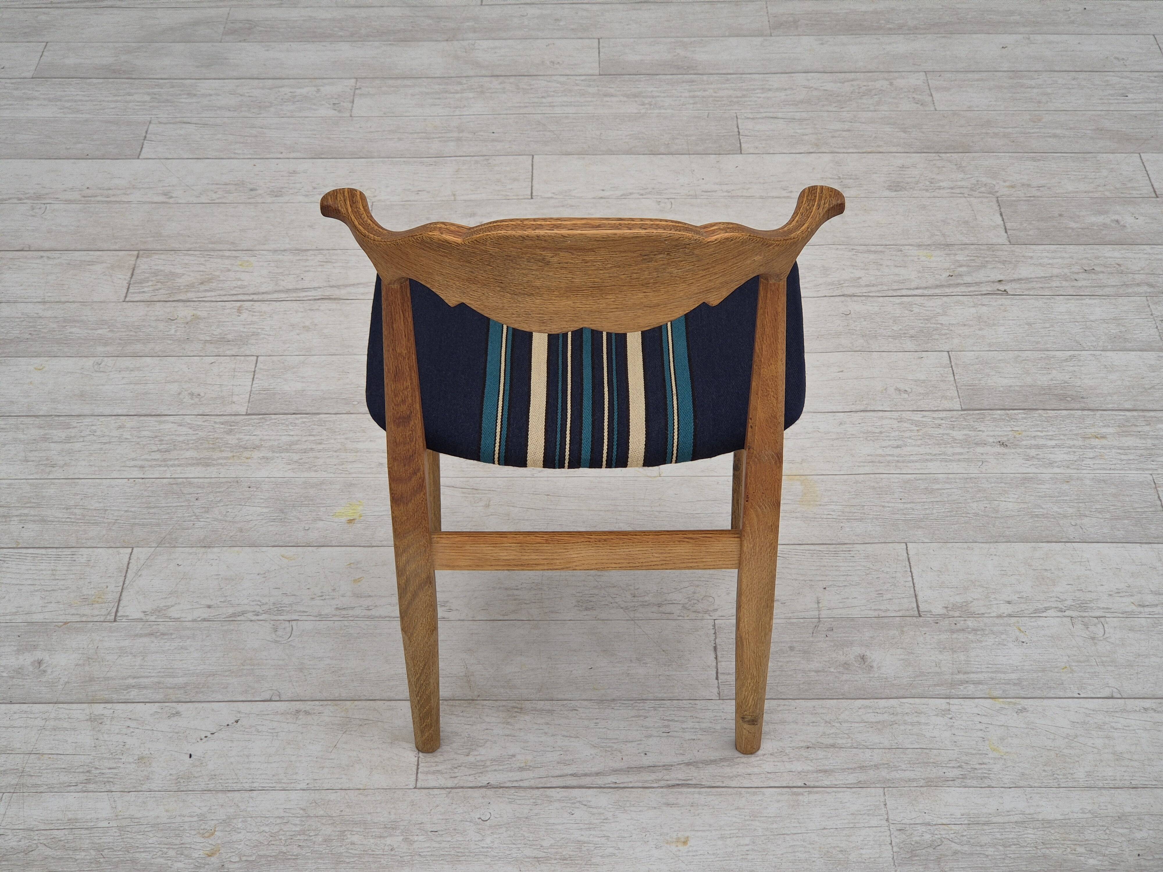 1970s, Danish design by Henning Kjærnulf for EG Kvalitetsmøbel, set of 4 dining chairs, original.