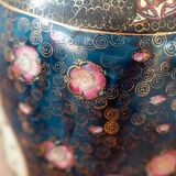 Antique Japanese porcelain vases, Meiji period, 19th century, oriental porcelain art, in