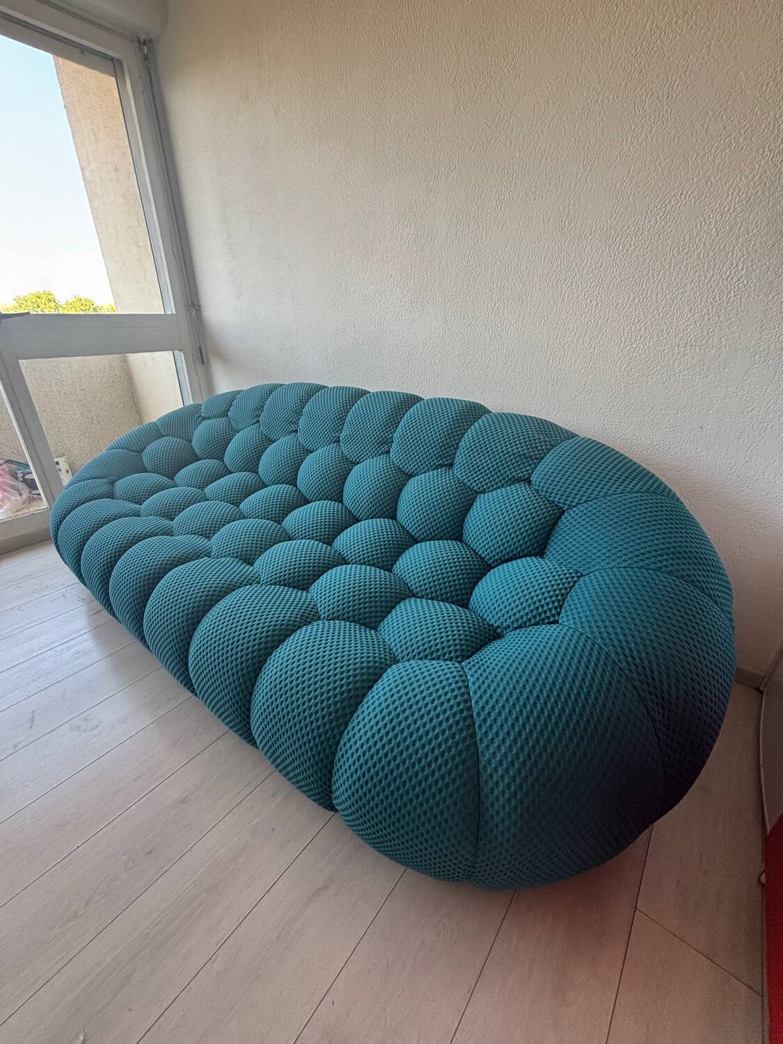 Canapé bubble bleu turquoise