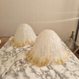 Paire d'abat-jours en verre vintage