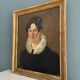 Oil on canvas, portrait of a woman around 1830