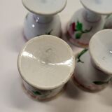 Set of 6 Lunéville Faience Egg Cups KG Reverbère