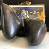 Black Ceramic/Female Nude/signed Tim Orr 1961/Mid century/Vintage