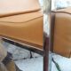 Fauteuil acier chromé et skaï