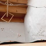 Beveled and chiseled art deco mirror