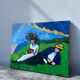 Tableau huile sur toile campagne couple