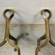 Paire de chenets bronze et fonte design 70