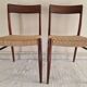 Paire de chaises danoises en teck et corde