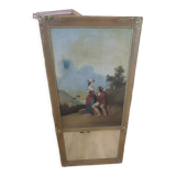 Mirror trumeau in gilded wood and stuck