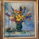 Tableau bouquet de fleurs par raymond charlot