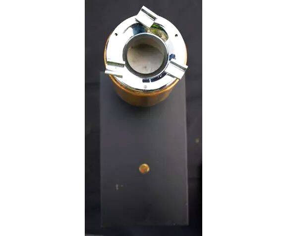 Cendrier moderniste en cuivre avec tablette, 1960.