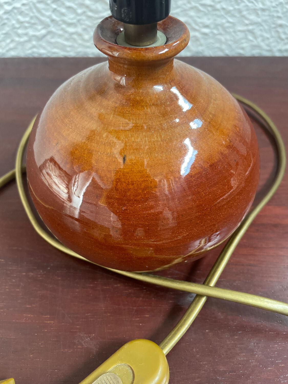 Lampe vintage 1970 en grès