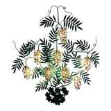 Monumental wall light in Italian wrought iron, attributed to the house.