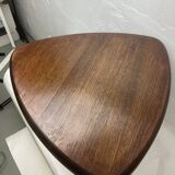 Brutalist oak organic curved oval side or nesting tables, Dutch ca 1960