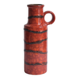 Scheurich Keramik vase red Fat Lava - West Germany 401 28