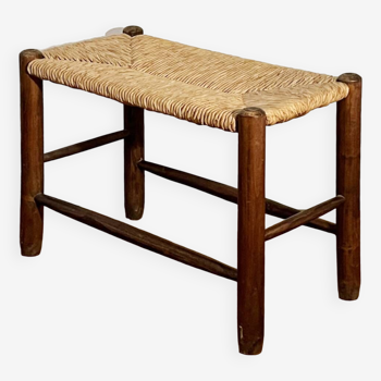 Rectangular straw stool