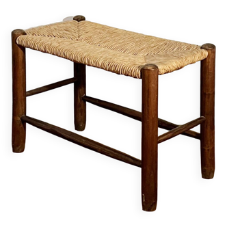 Rectangular straw stool