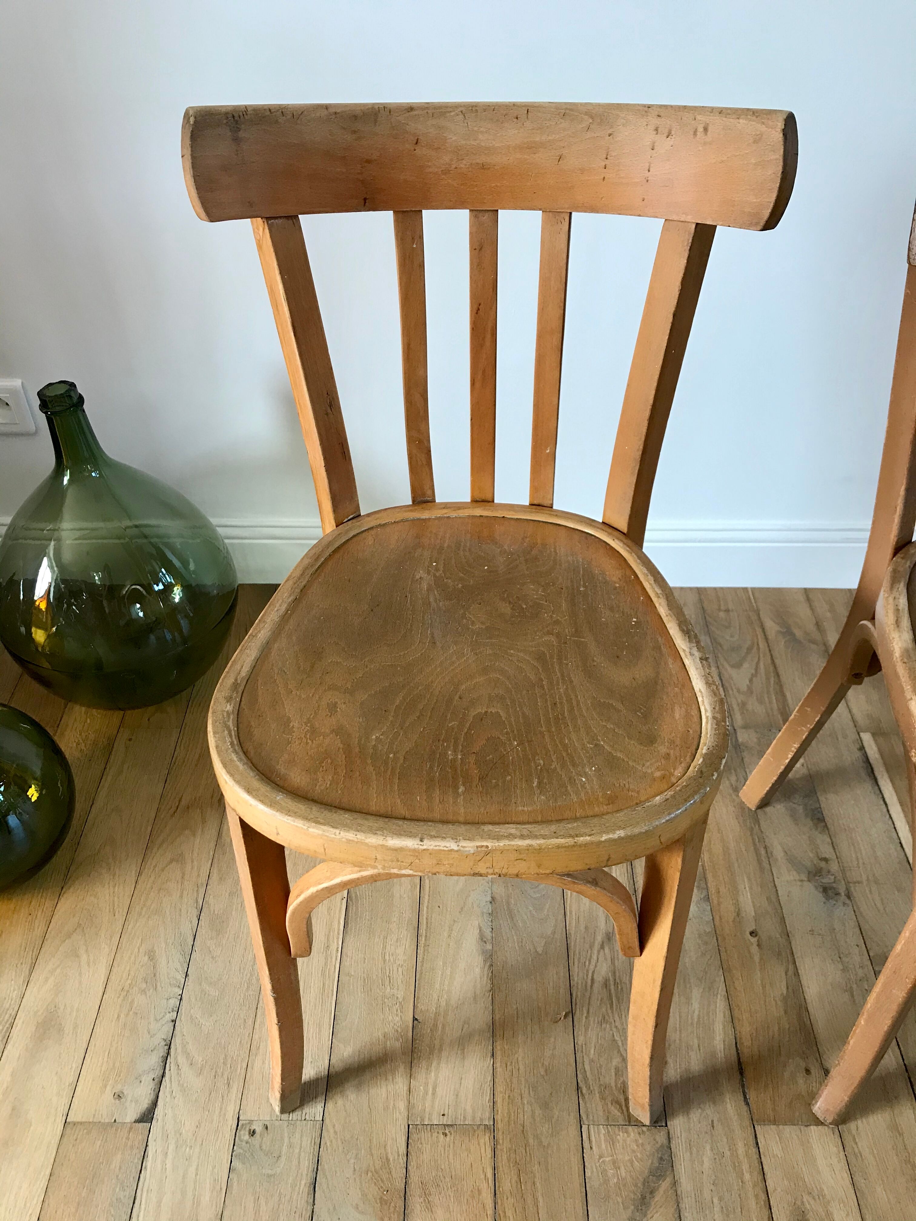 Duo of bistro chairs style Baumann vintage 40s-50s