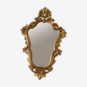 Miroir baroque rocaille doré