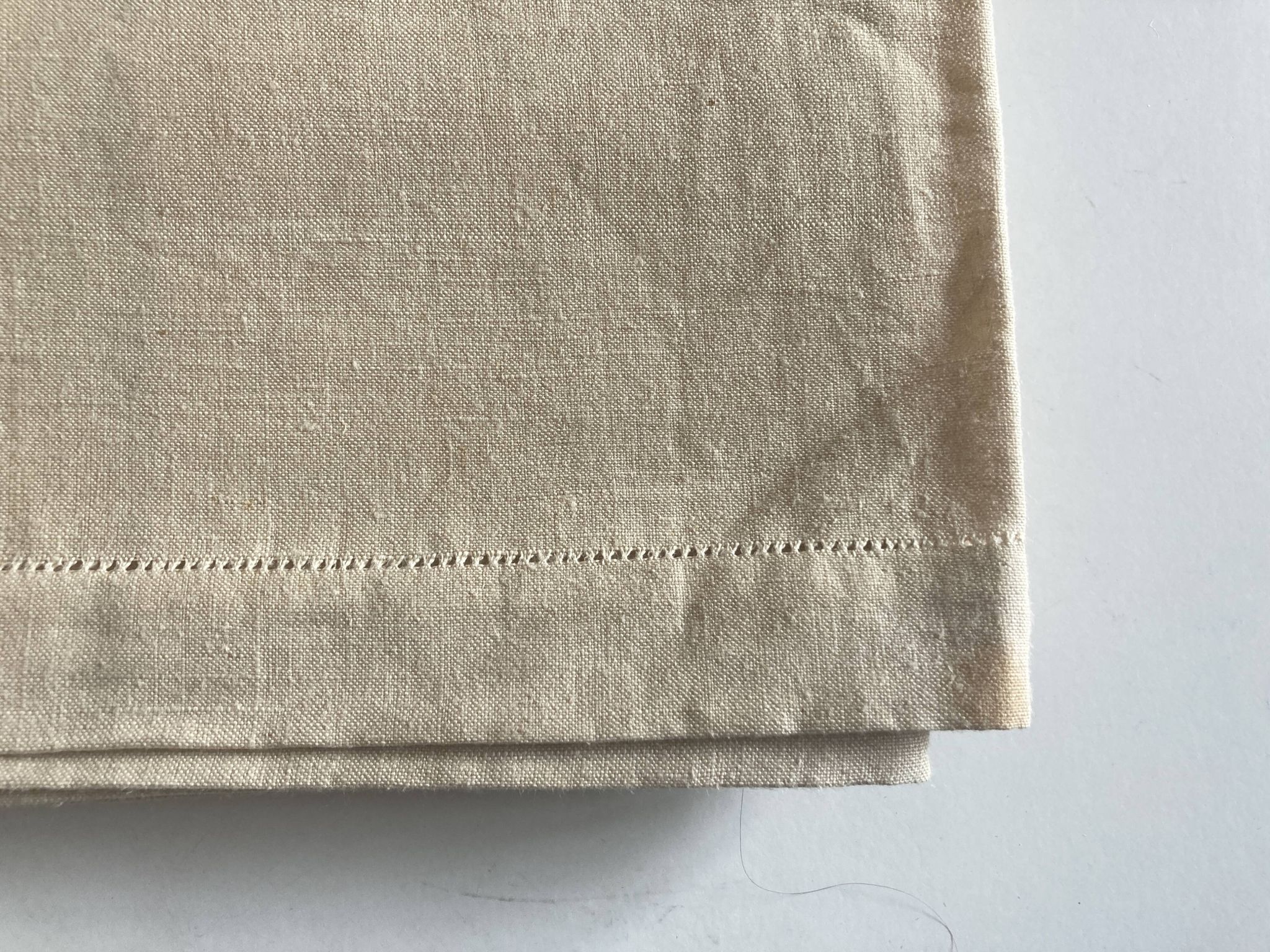 Drap de réserve en toile de lin brute 1920 à jours 2,40m