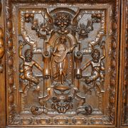 French walnut buffet sideboard, decorated, circa 1850.