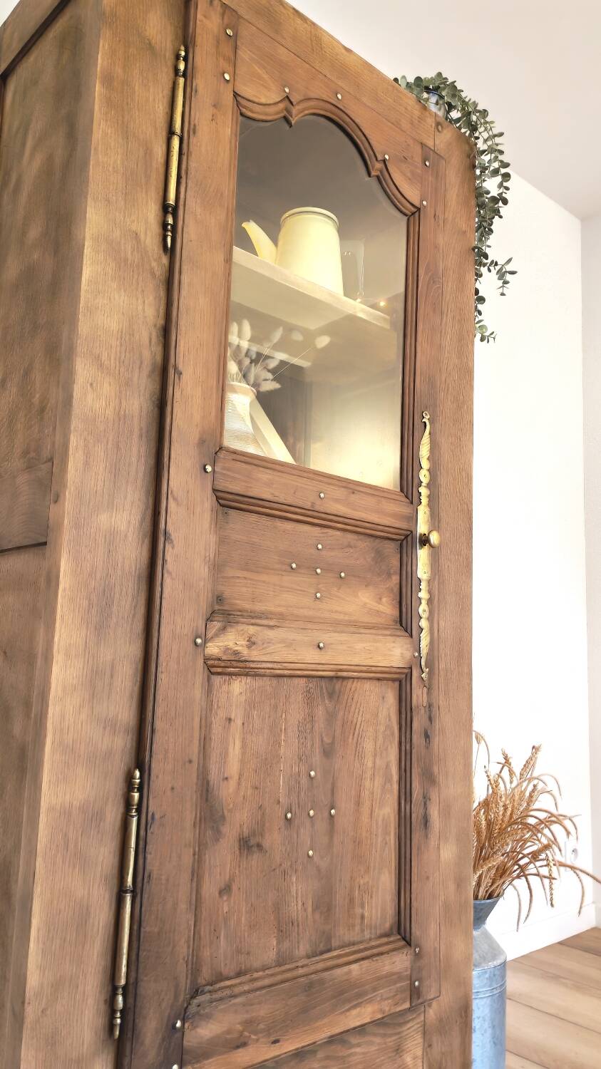 DELPHINE - Solid wood bonnetière wardrobe