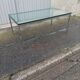 Vintage glass slab coffee table